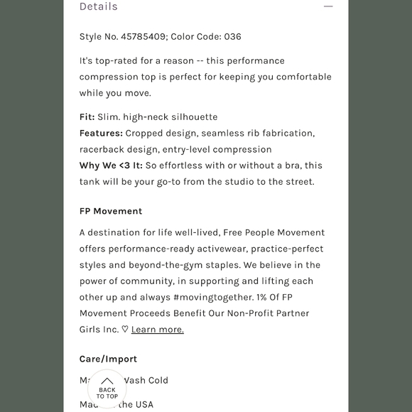 Free People FP Movement happiness runs Crop top cropped brami ribbed Pine XS - Picture 9 of 9